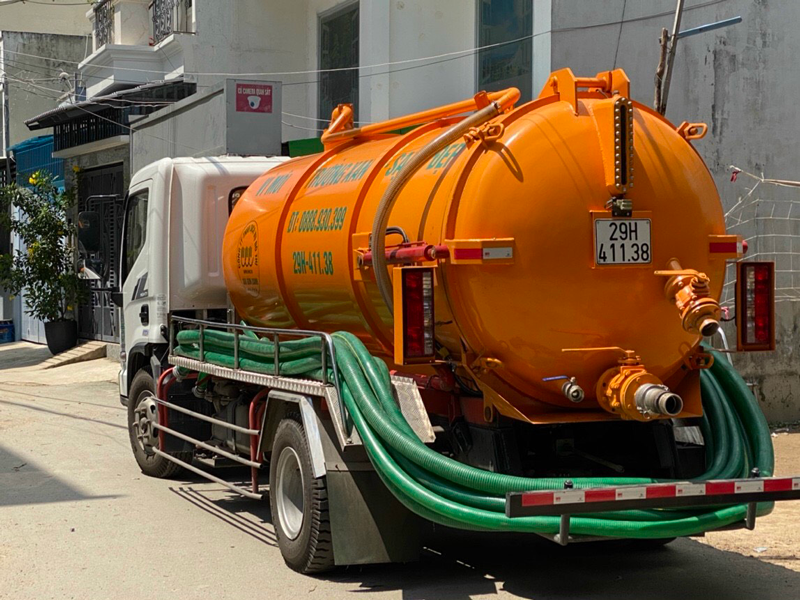 Hút bể phốt tại Q. Long Biên